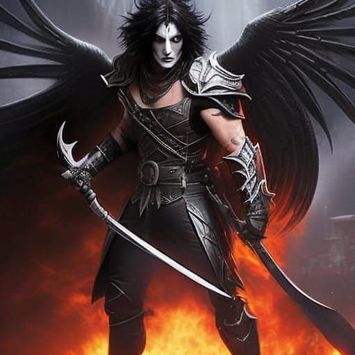 Hyperdetailed Dark Fantasy Portrait of Eric Draven