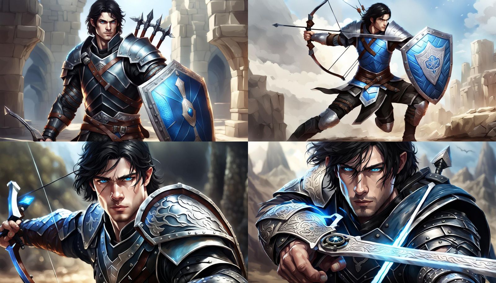 Young Fighter with Hand Crossbow: Cel-Shaded Concept Art