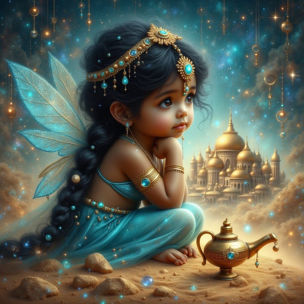 Jasmine Fairy in Shishkin and Stalenhag Style