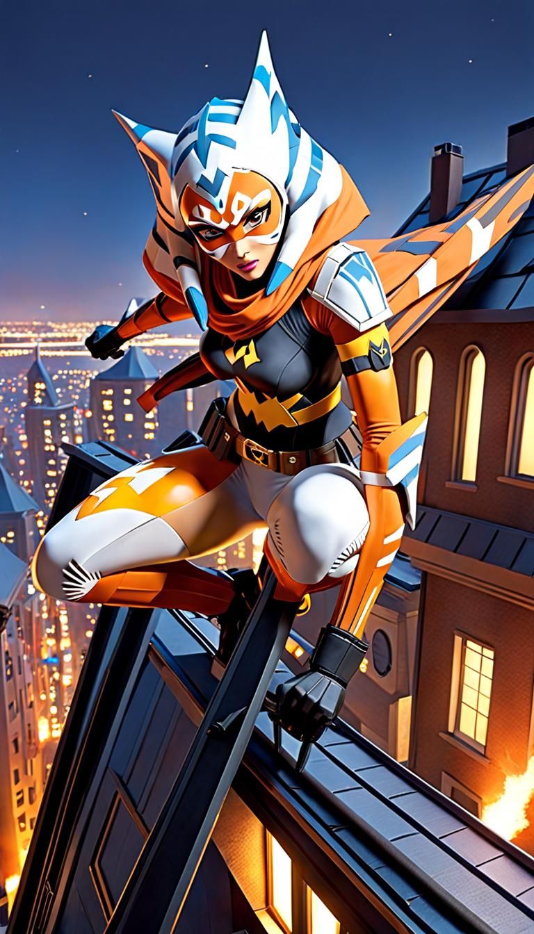 Ahsoka Tano as Batgirl in Digital Painting