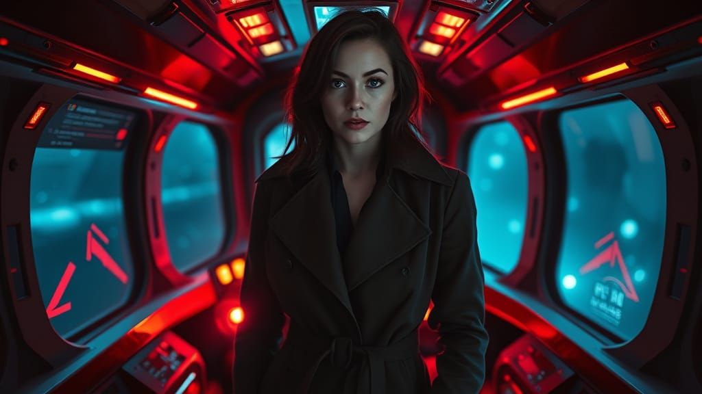 Agent Nightingale in Deep-Sea Submarine Cockpit