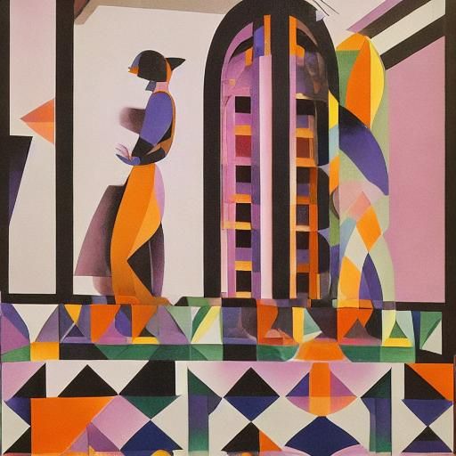 Art Deco Mouse Linen Closet: Sonia Delaunay Style