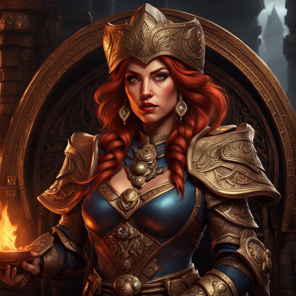 Sassy Dwarven Female Fantasy Concept Art