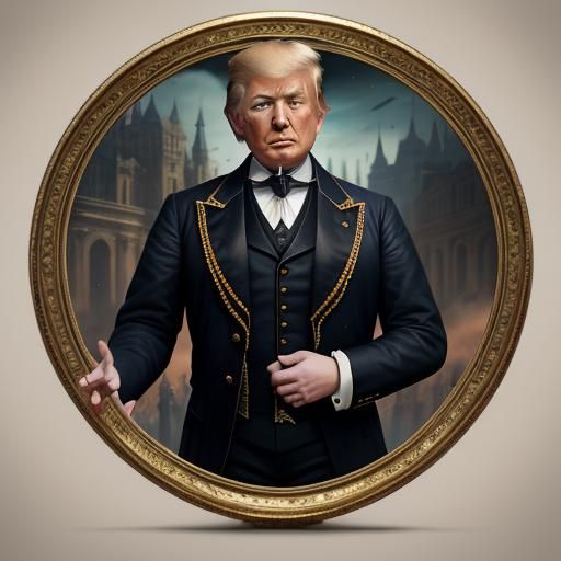 Donald Trump as 1800s Portrait: Detailed Matte Painting