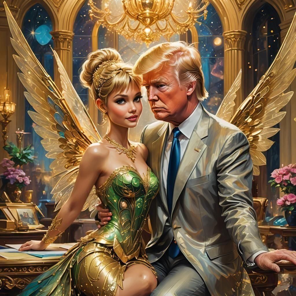 Tinkerbell Meets Donald Trump: Fantasy Concept Art