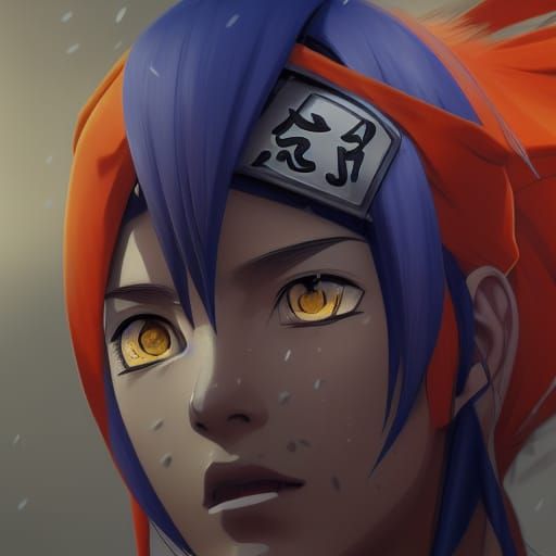 Naruto Portrait in Hyperdetailed Art Nouveau Style