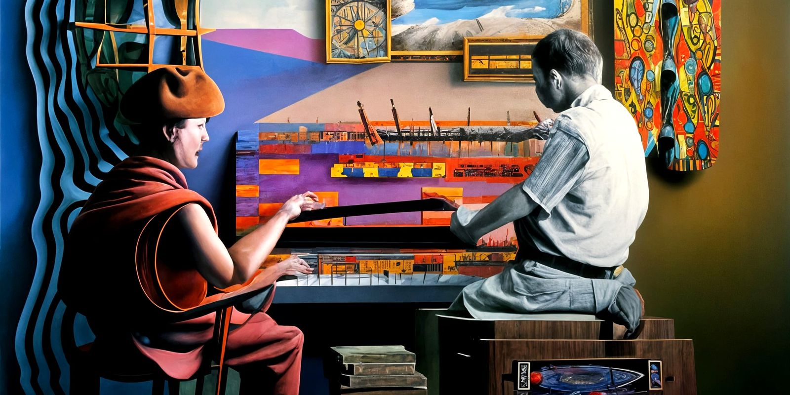 Surreal Keyboard Design in Hyperdetailed Abstract Style