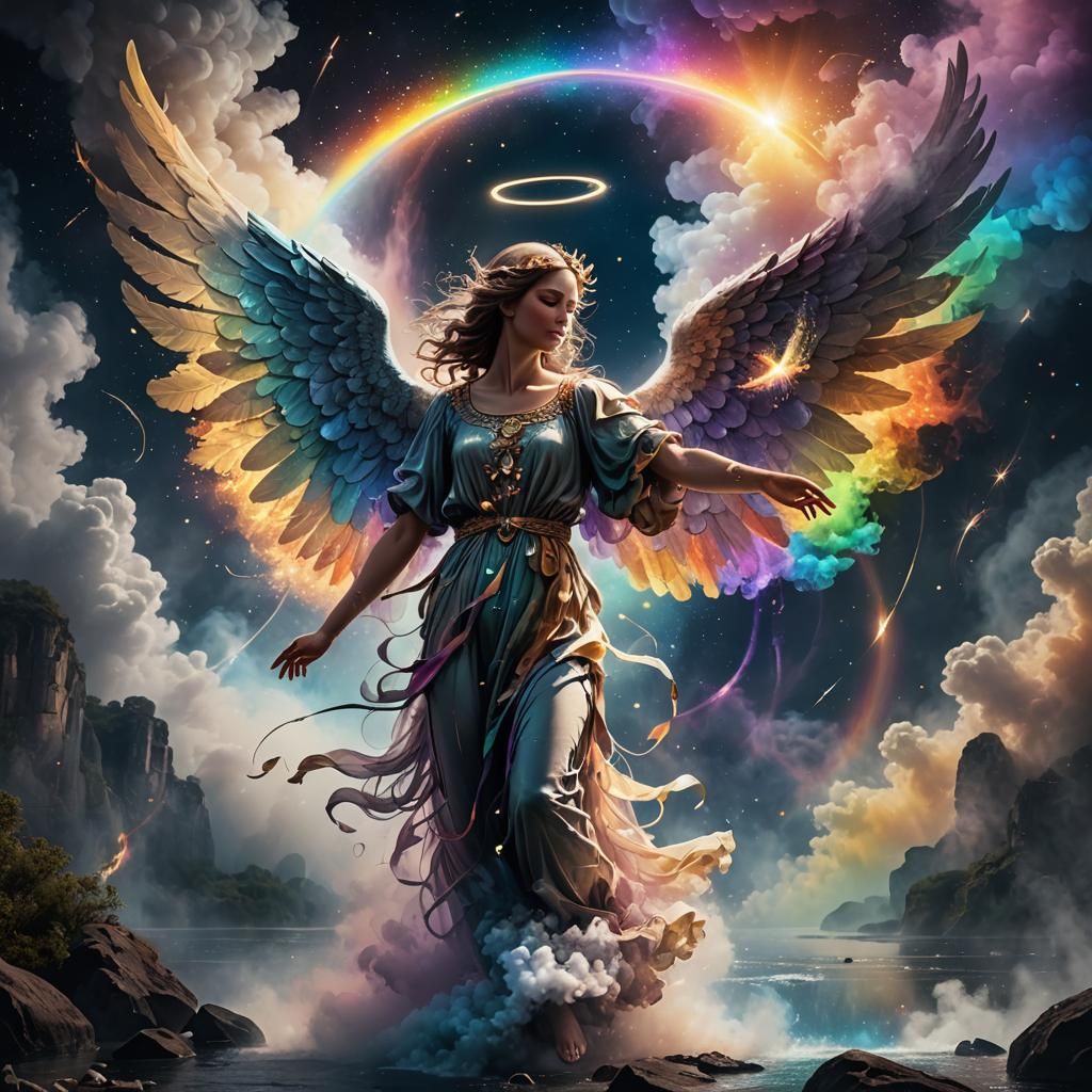 Rainbow angel
