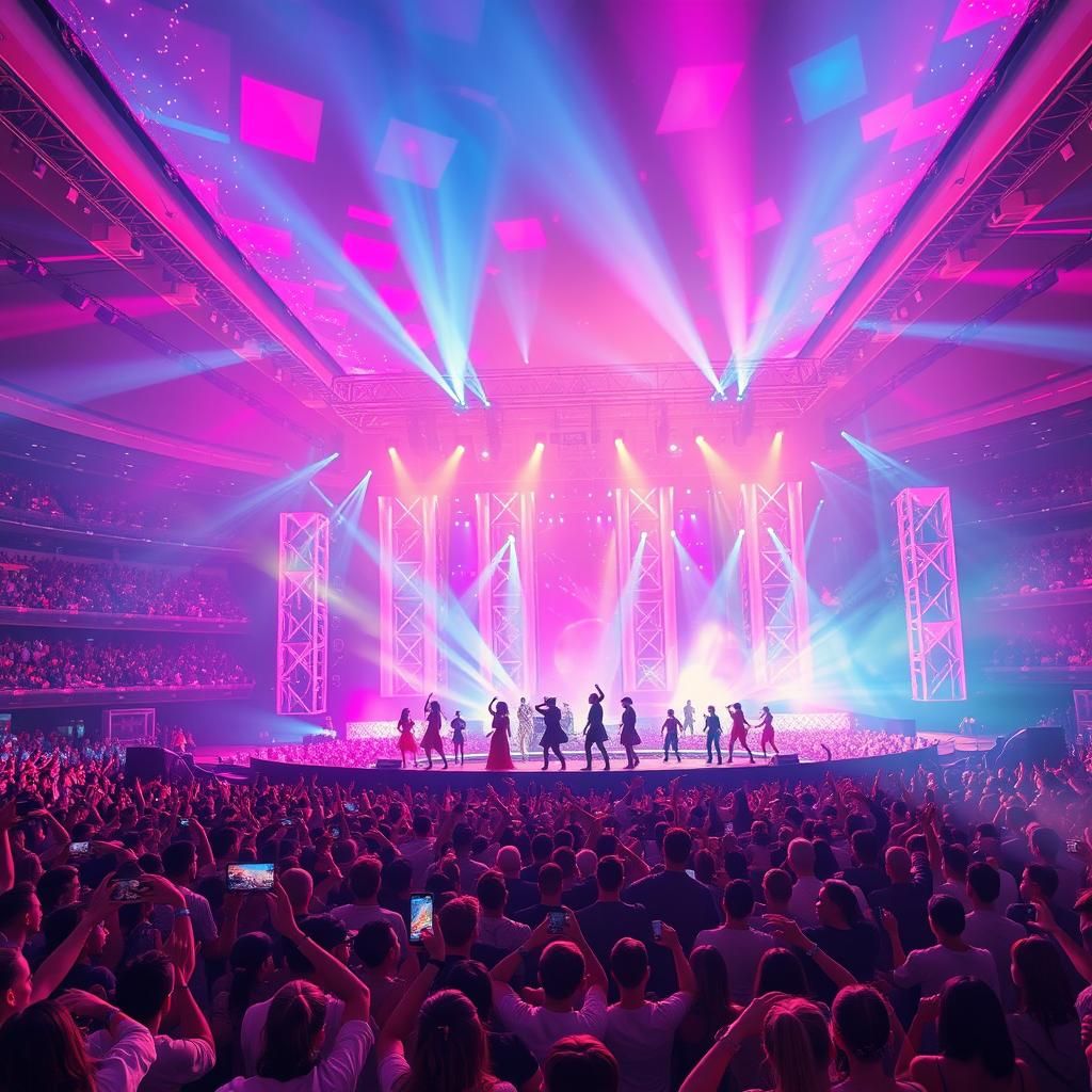 Kpop Performance on Dreamlike Stage in 8k