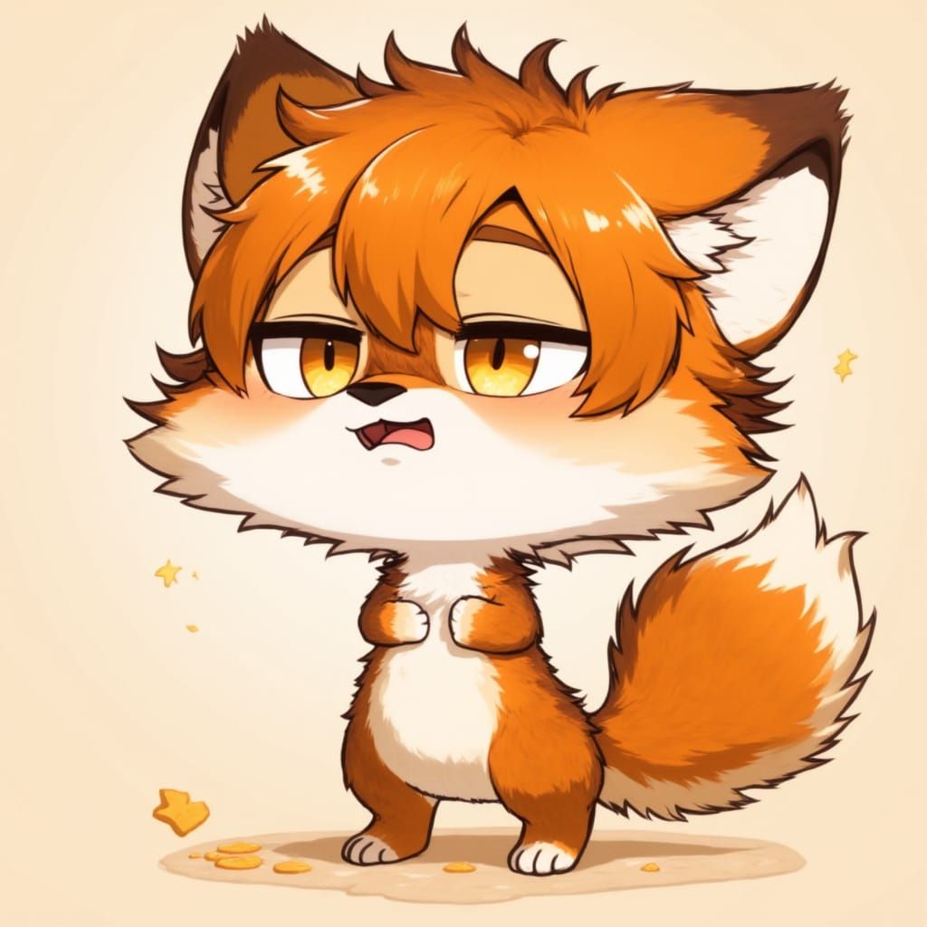 Chibi Anime Emoji Head with Teasing Gesture