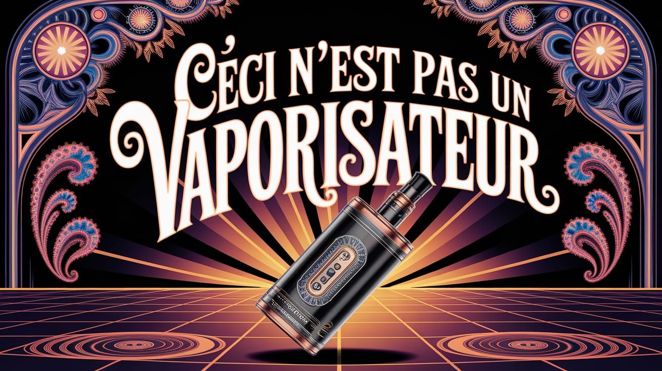 Psychedelic Vaporizer Art With French Text