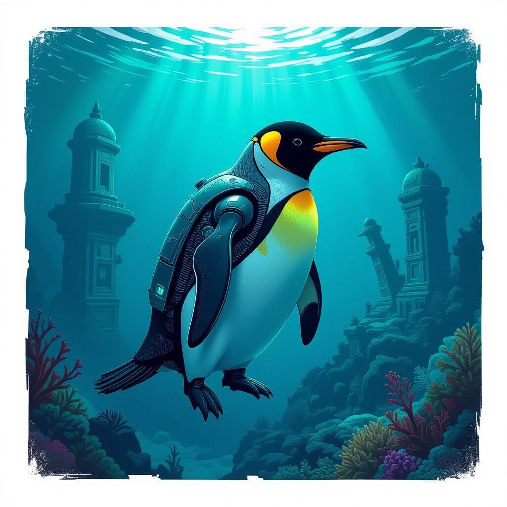 Biomechanical Penguin in Deep-Sea Trench