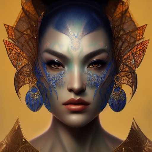 Kitana Portrait in Detailed Matte Painting Style