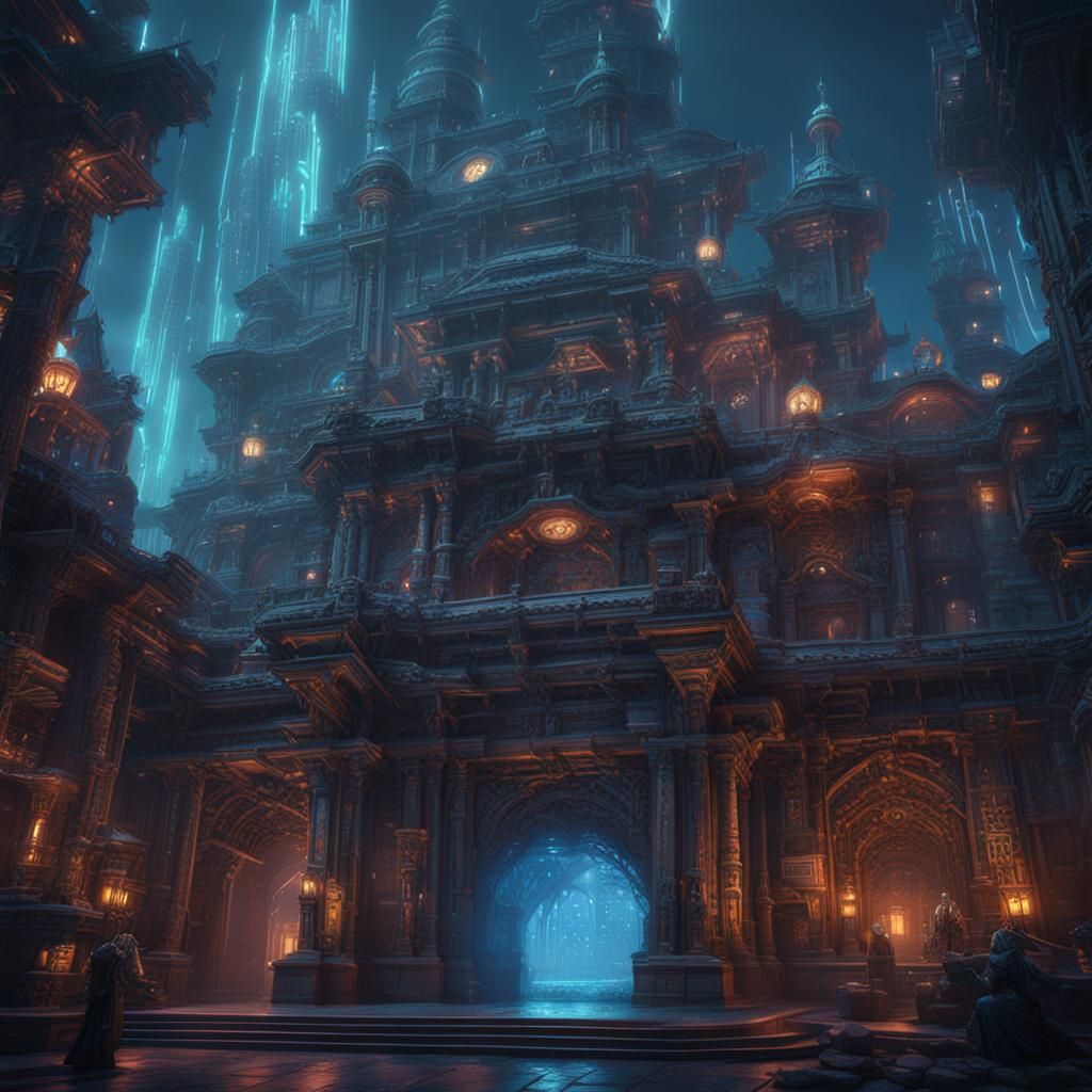 Fantastical Digital Art with Deep Color in Matte Painting