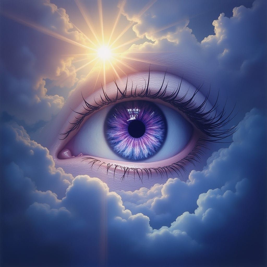 Ethereal Eye in Renaissance-Inspired Art