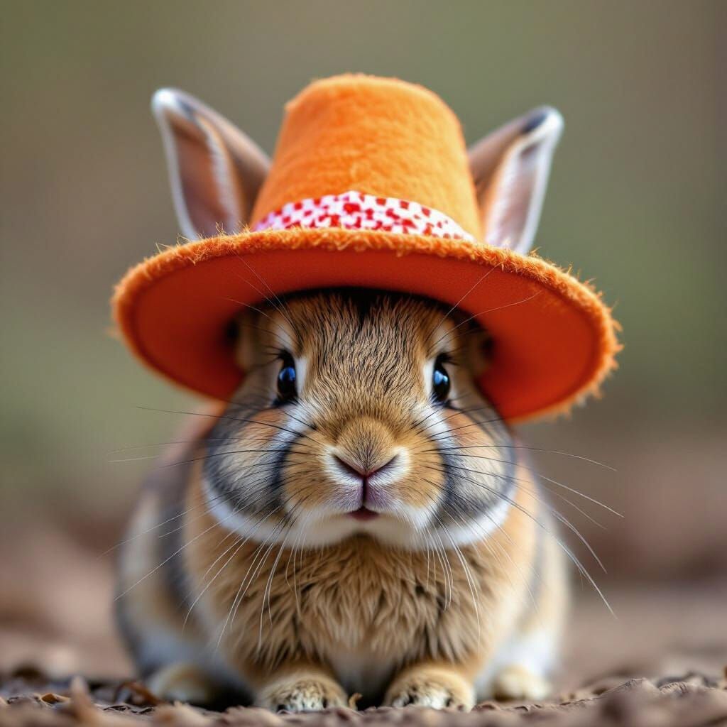 Rabbit With Top Hat Generated by AI