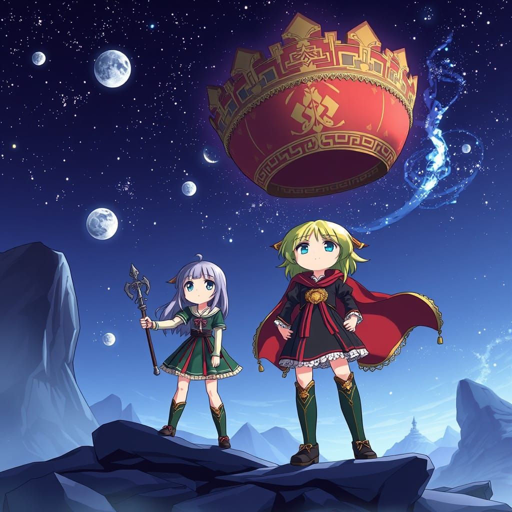 A Futuristic Uzbekistan Clan in Vibrant Anime Style