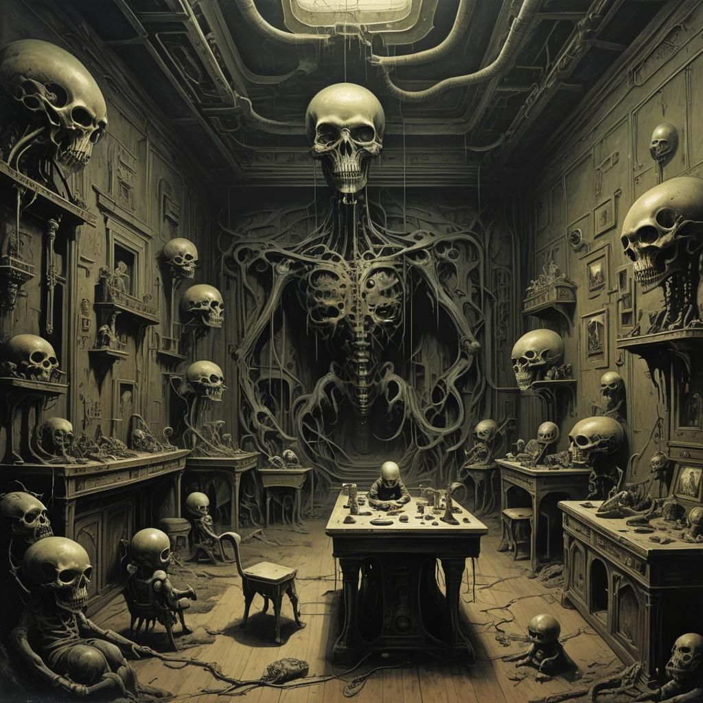 Dystopian Nursery in Surreal Style