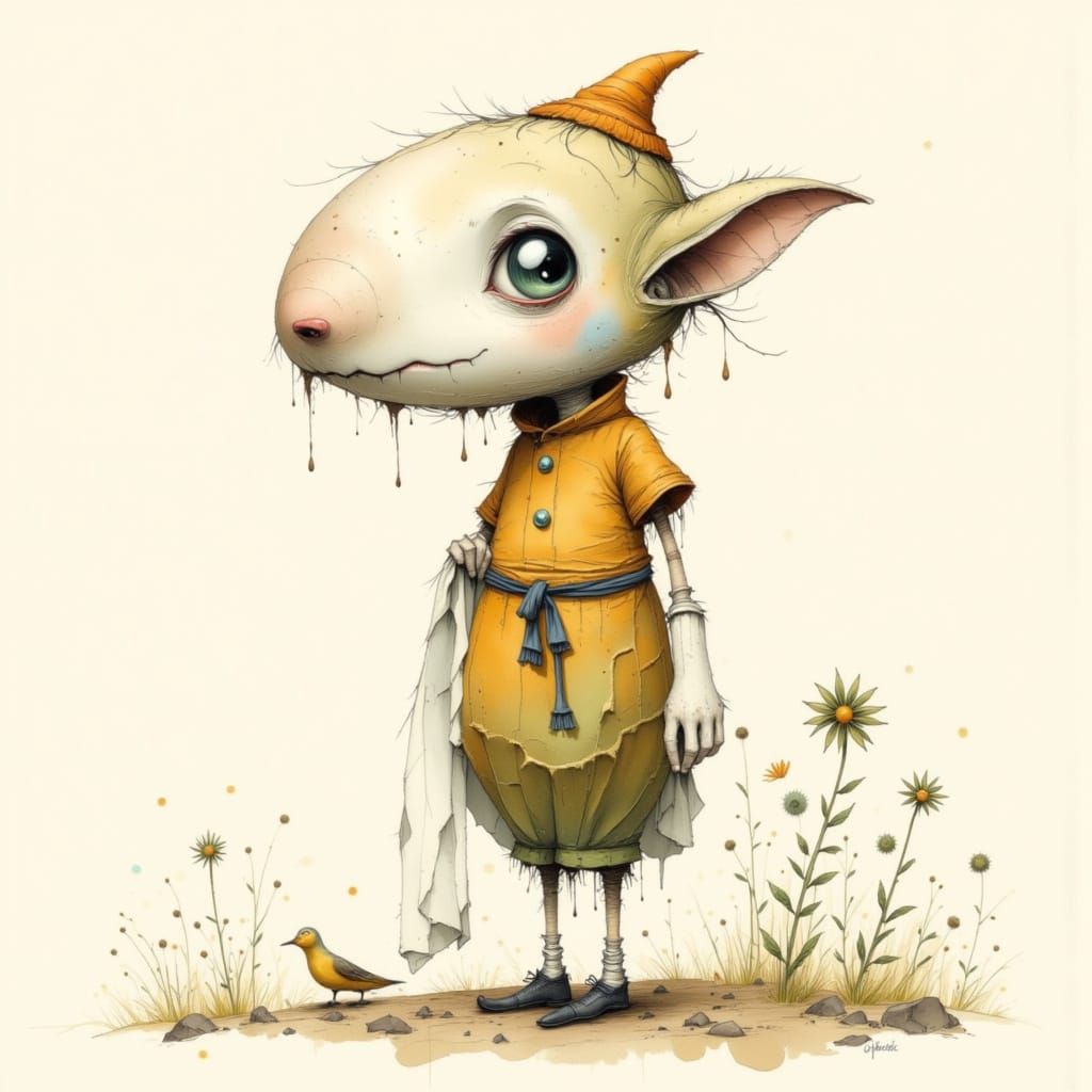 Dobby the House Elf Holding a Sock