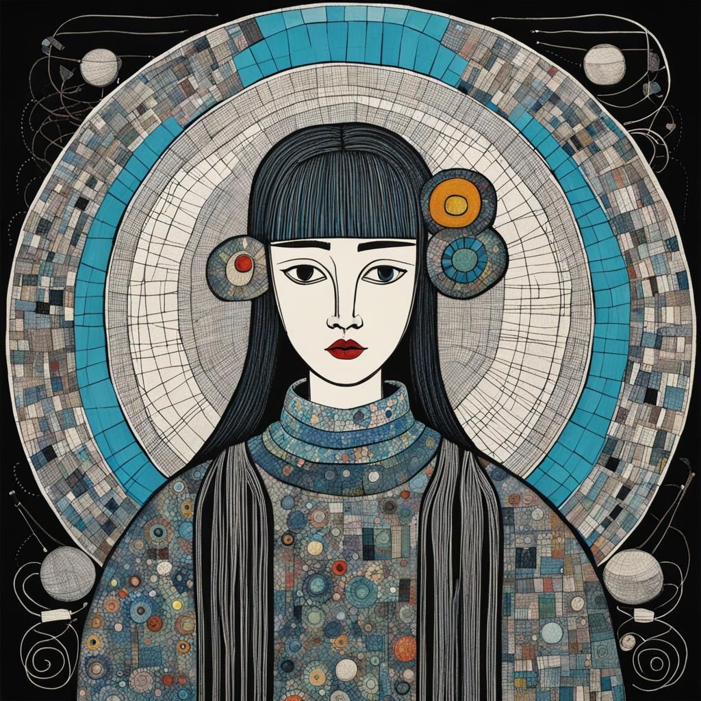 Raw Art Brut Style Composition