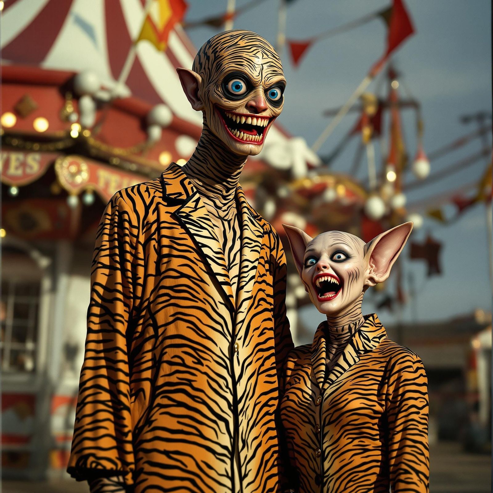 Bizarre Humanoids in Zoot Suits at Carnival