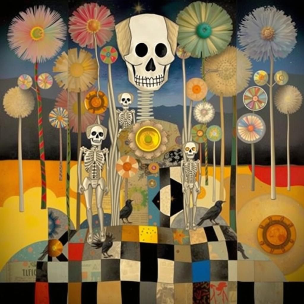 Surreal Collage of a Stage Persona in Dada Style