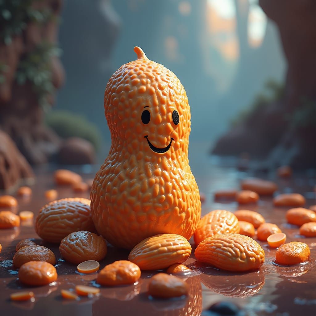 Dreamlike Peanuts Illustration in Matte Painting Style