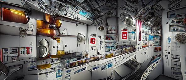 Futuristic Space Station Interior