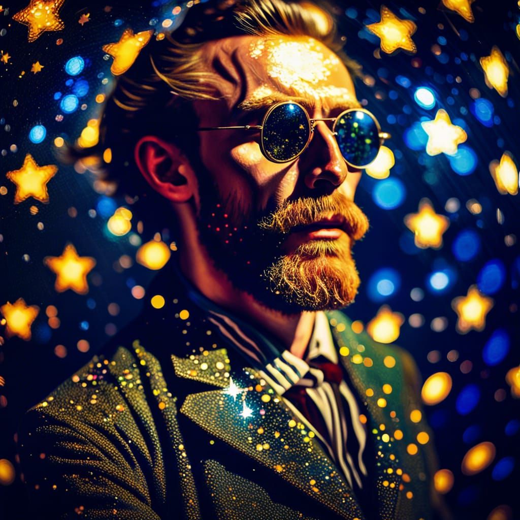 Van Gogh Self-Portrait: Starry Night Disco, Photography