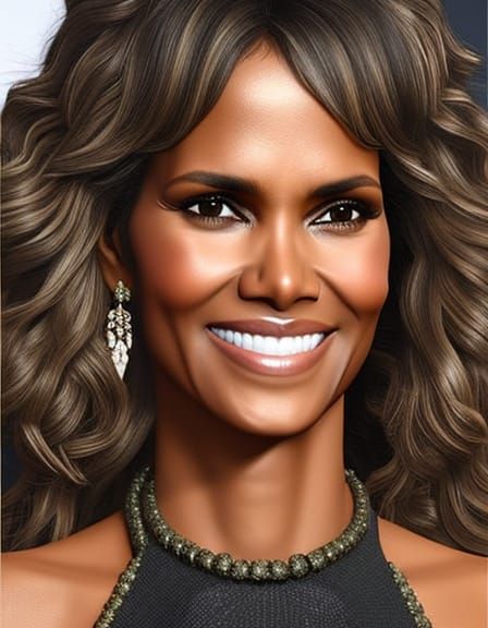 Ultrarealistic Portrait of Halle Berry