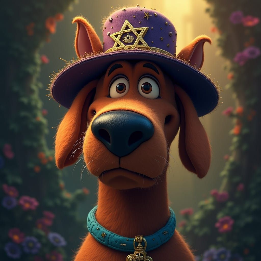 Scooby Doo in a Luxurious Jewish Fedora
