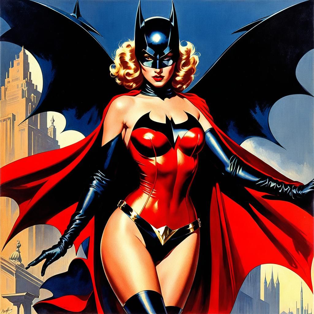 Batwoman Pin-Up Art in Armstrong Style