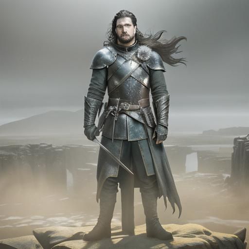 Jon Snow on The Wall: Epic Fantasy Art