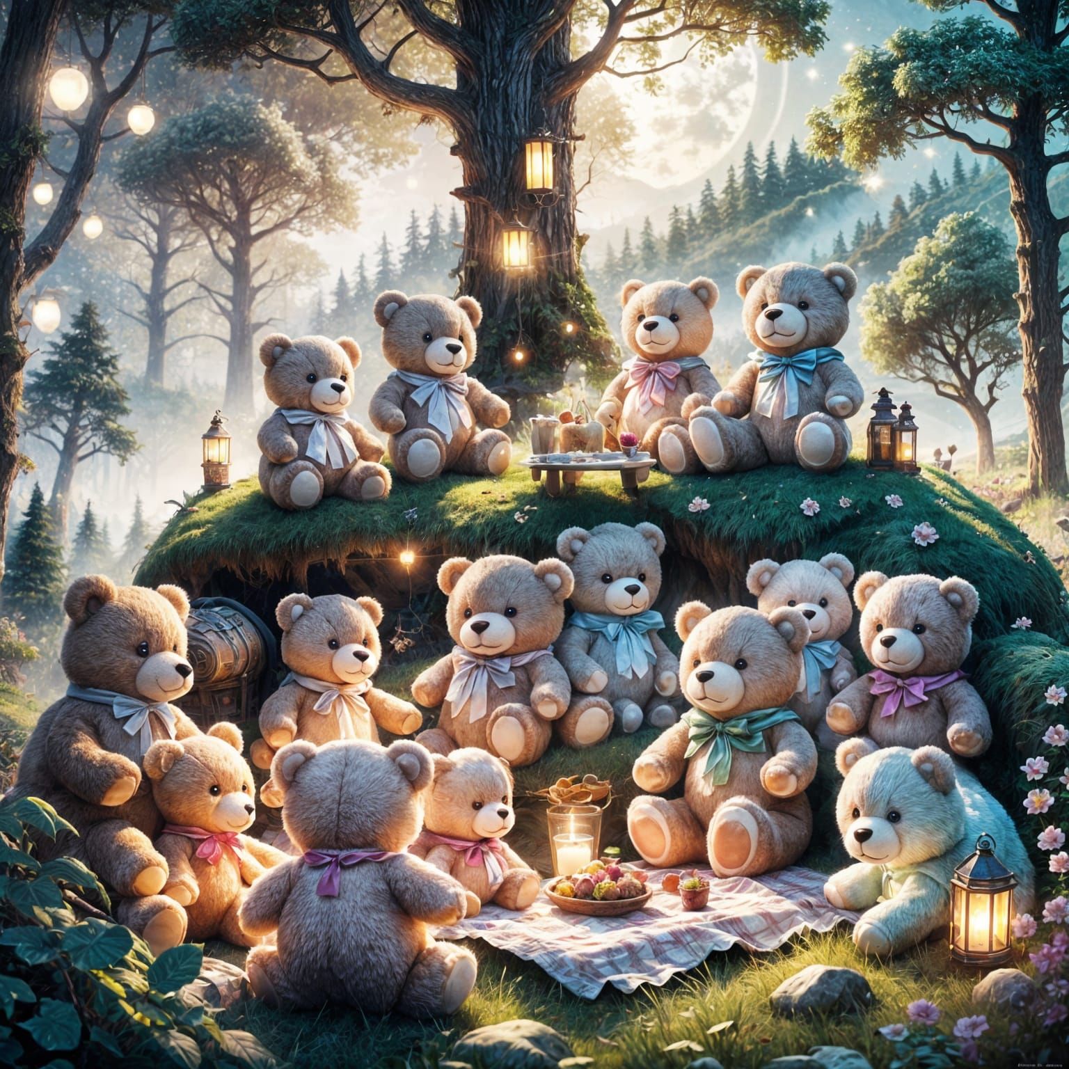 Teddy Bears Picnic in Fantasycore Style