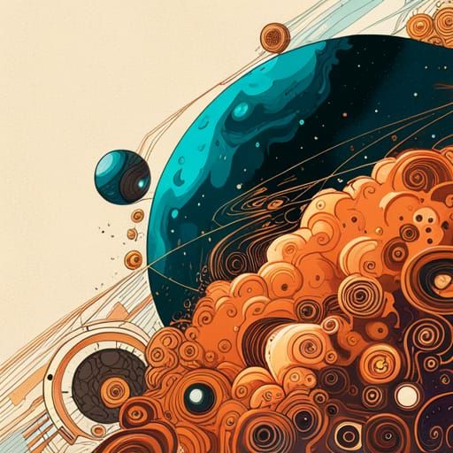 Hyperrealistic Planets and Stars Digital Art