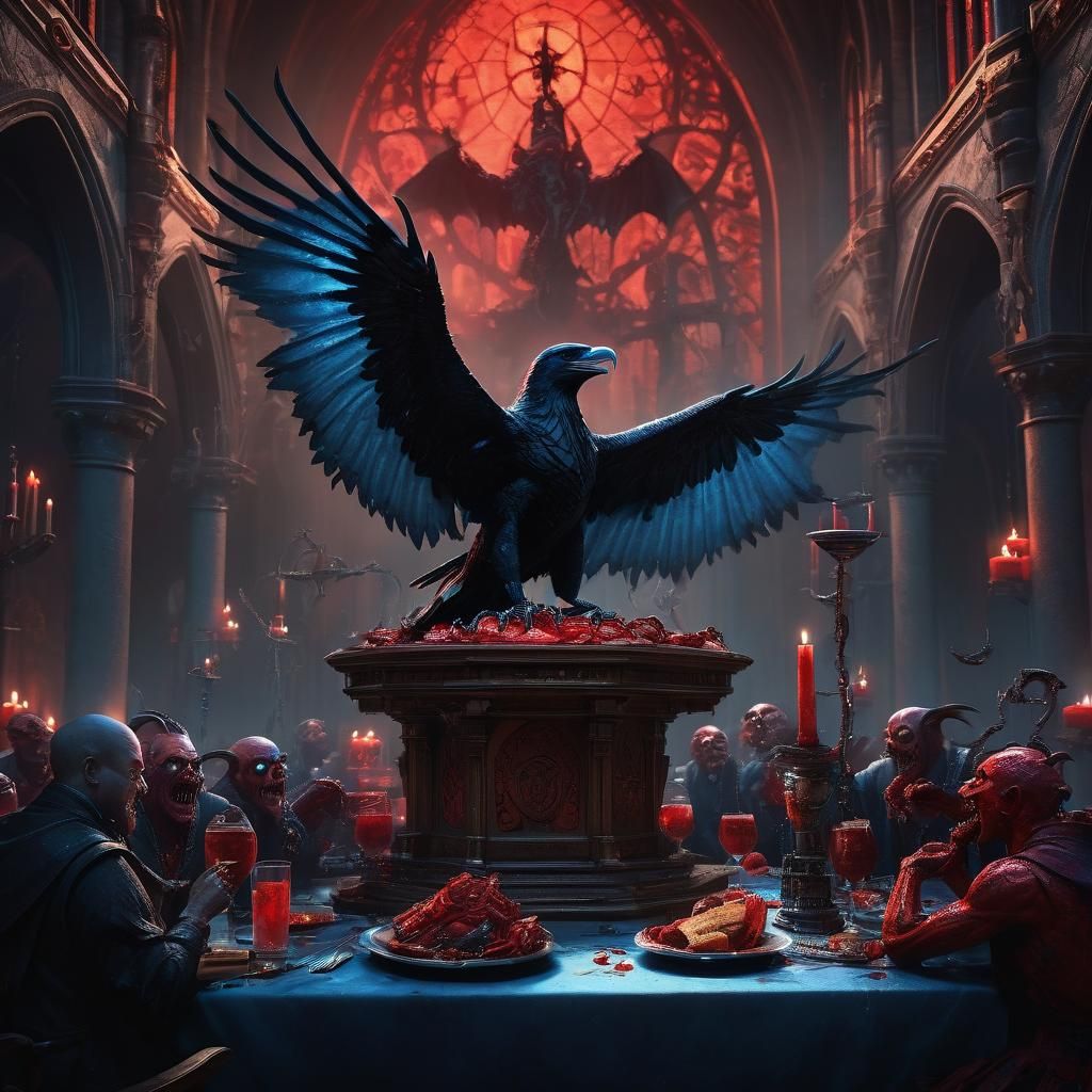 Demonic Toast Ceremony in Gothic Vampire Church