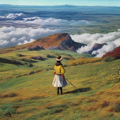 Dreamlike Fantasy Landscape in Hyperrealistic Style