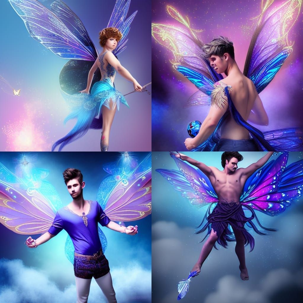 Handsome Male Fairy Wielding Magic Light