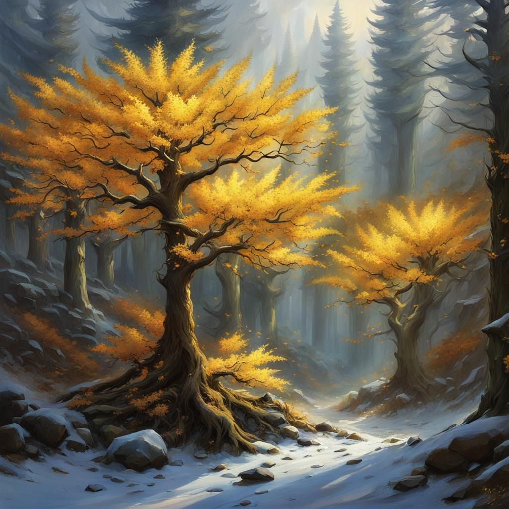 Abstract Construction of the Moorglade with Golden Trees