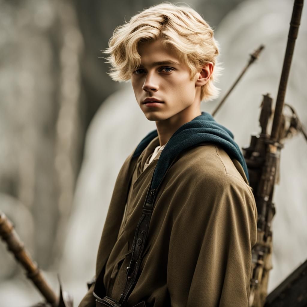 Boy Model with Blond Hair