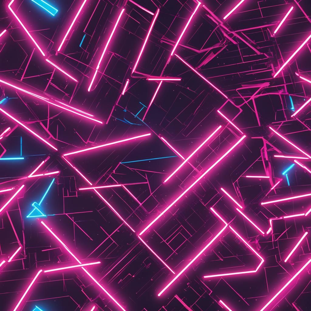 Synthwave Neon Dreamscape with Retro Lighting