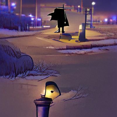 Detective Waits for Crime in Cold Streets