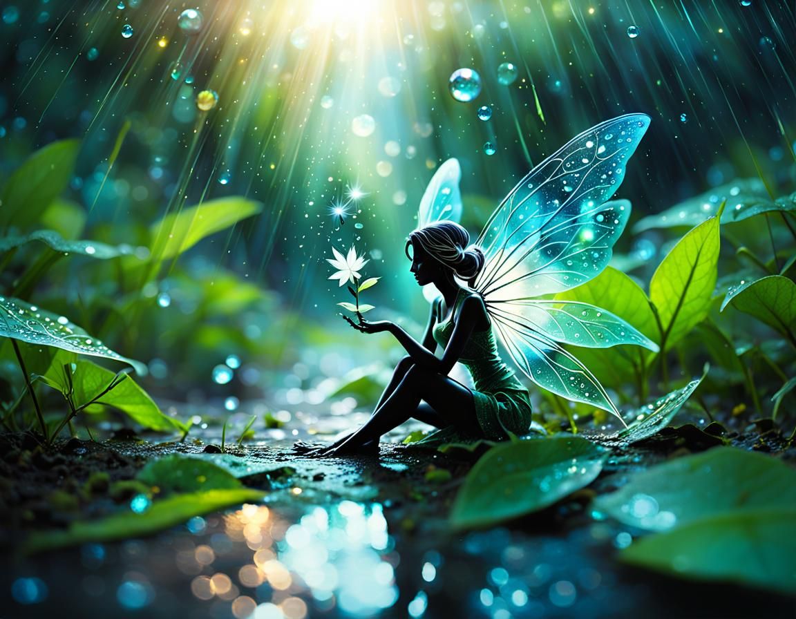 Little Fairy in the Rain 2