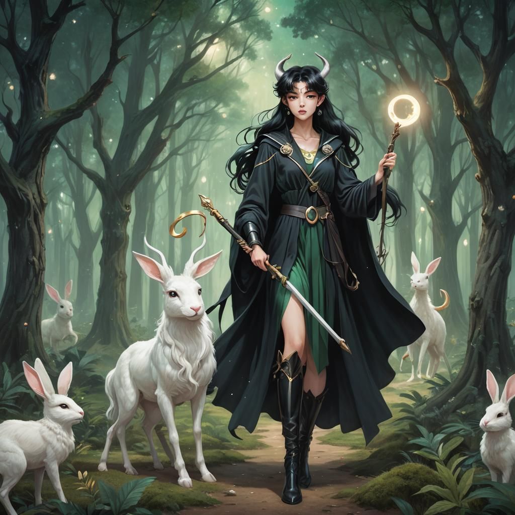 Sailor Moon Centaur Wizard in Mystical Forest