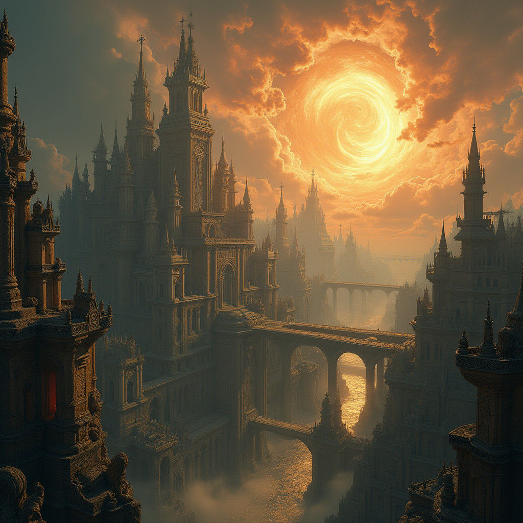 Mystical Metropolis Reborn: A Digital Art Masterpiece