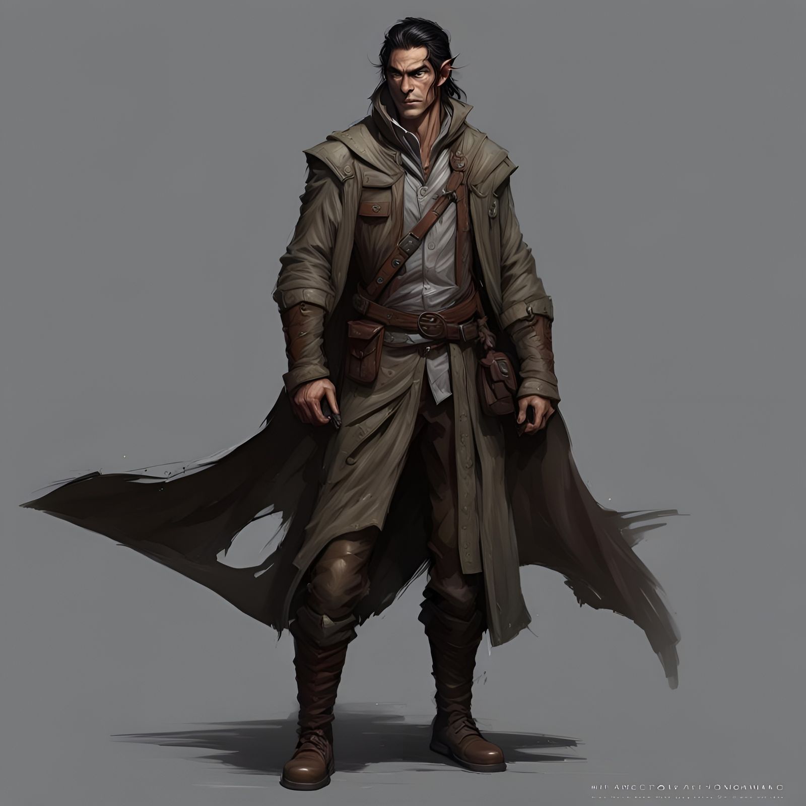 Detailed Elf Portrait in Dark Fantasy Style