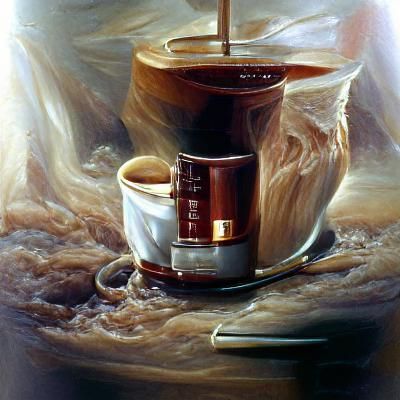 Coffee Cup as Oil Painting