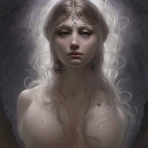 Crystal Goddess Portrait in Hyper-Detailed Digital Art