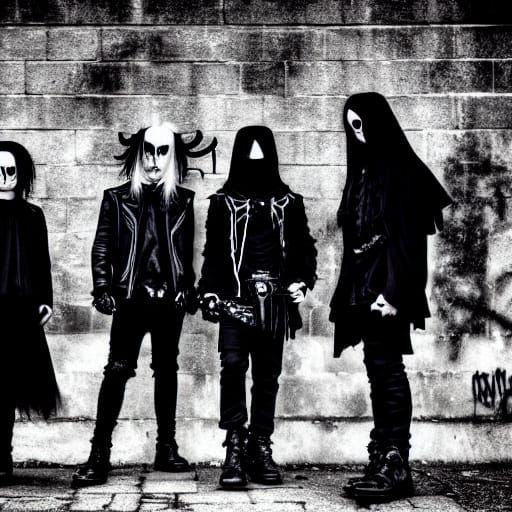 Moody Gothic Street Team Portrait Photography