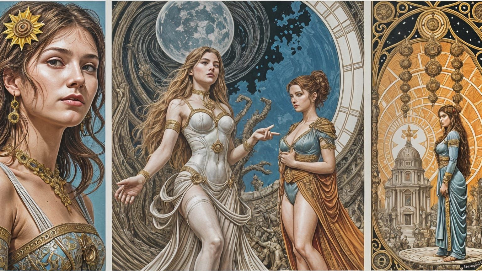 Quadruplex Titaness: Graphic Novel Temple Scene